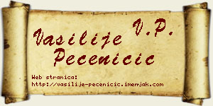 Vasilije Pečeničić vizit kartica